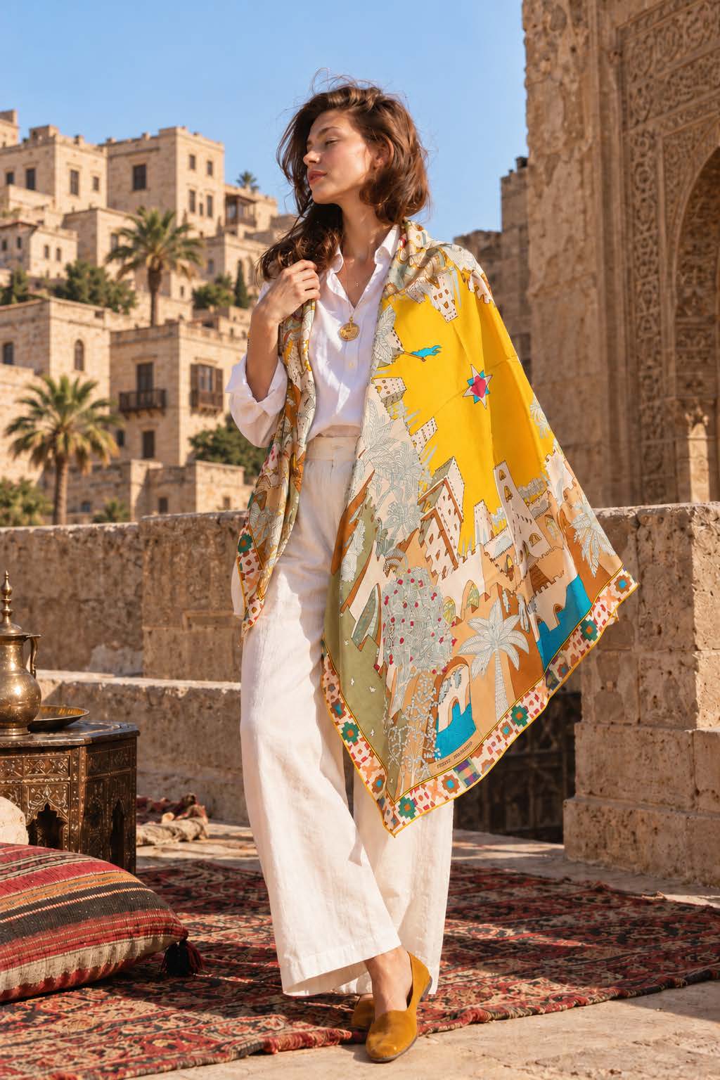 Oasis Citadel worn in an old stone town