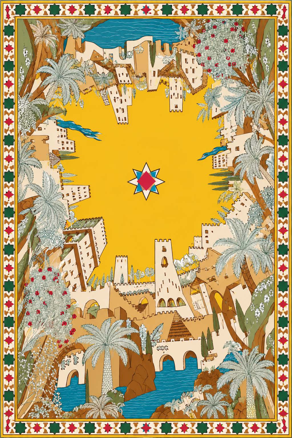 Oasis Citadel silk square, flat